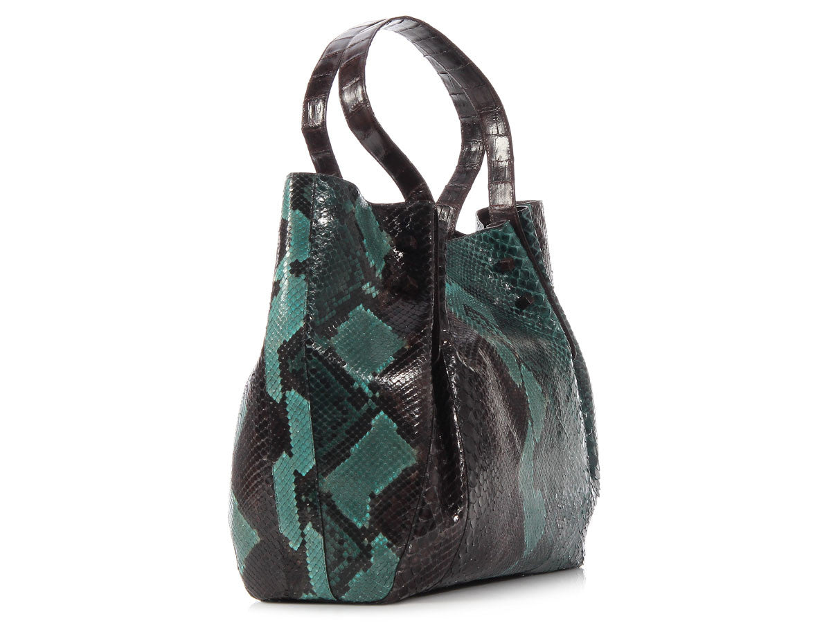 Nancy Gonzalez Medium Python Pinch Tote