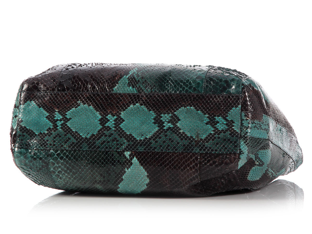 Nancy Gonzalez Medium Python Pinch Tote