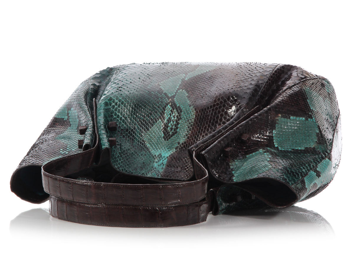 Nancy Gonzalez Medium Python Pinch Tote
