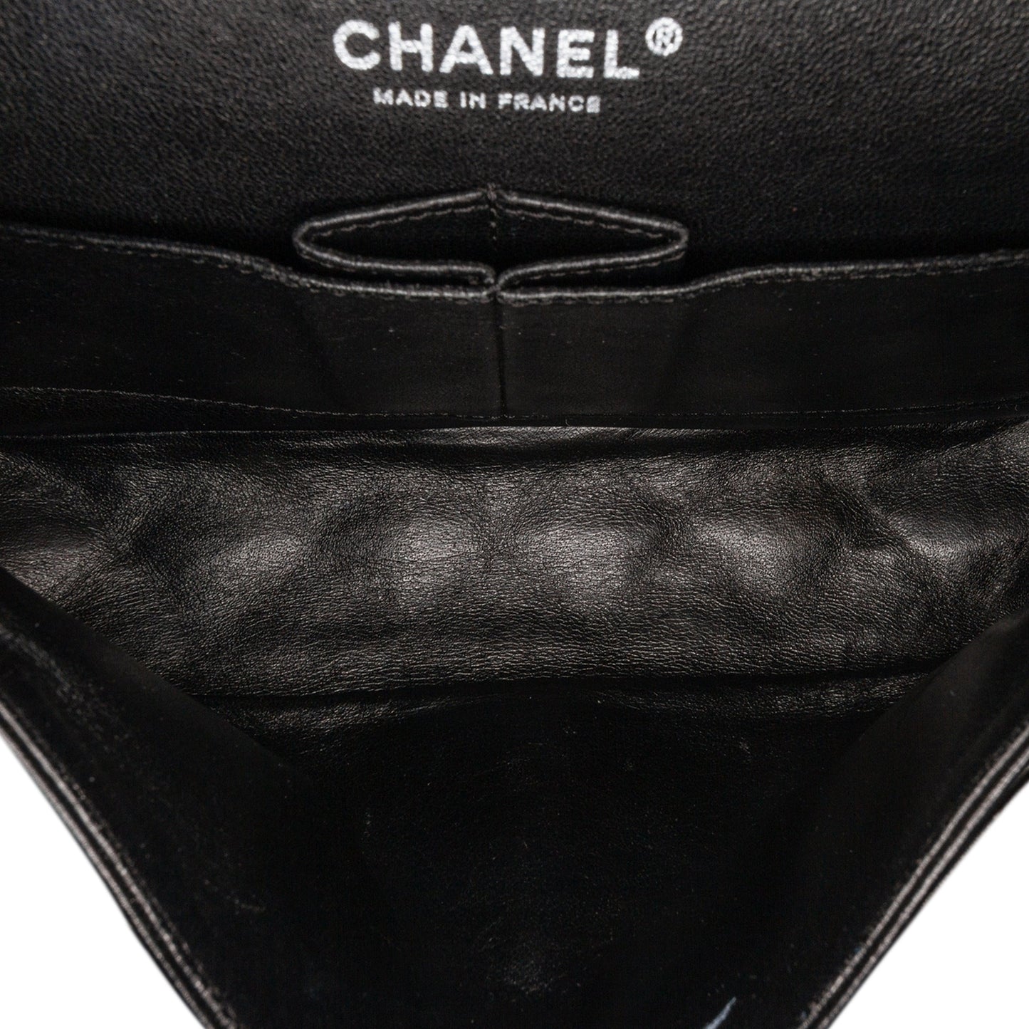 Black Chanel Medium Classic Bicolor Lambskin Double Flap Shoulder Bag
