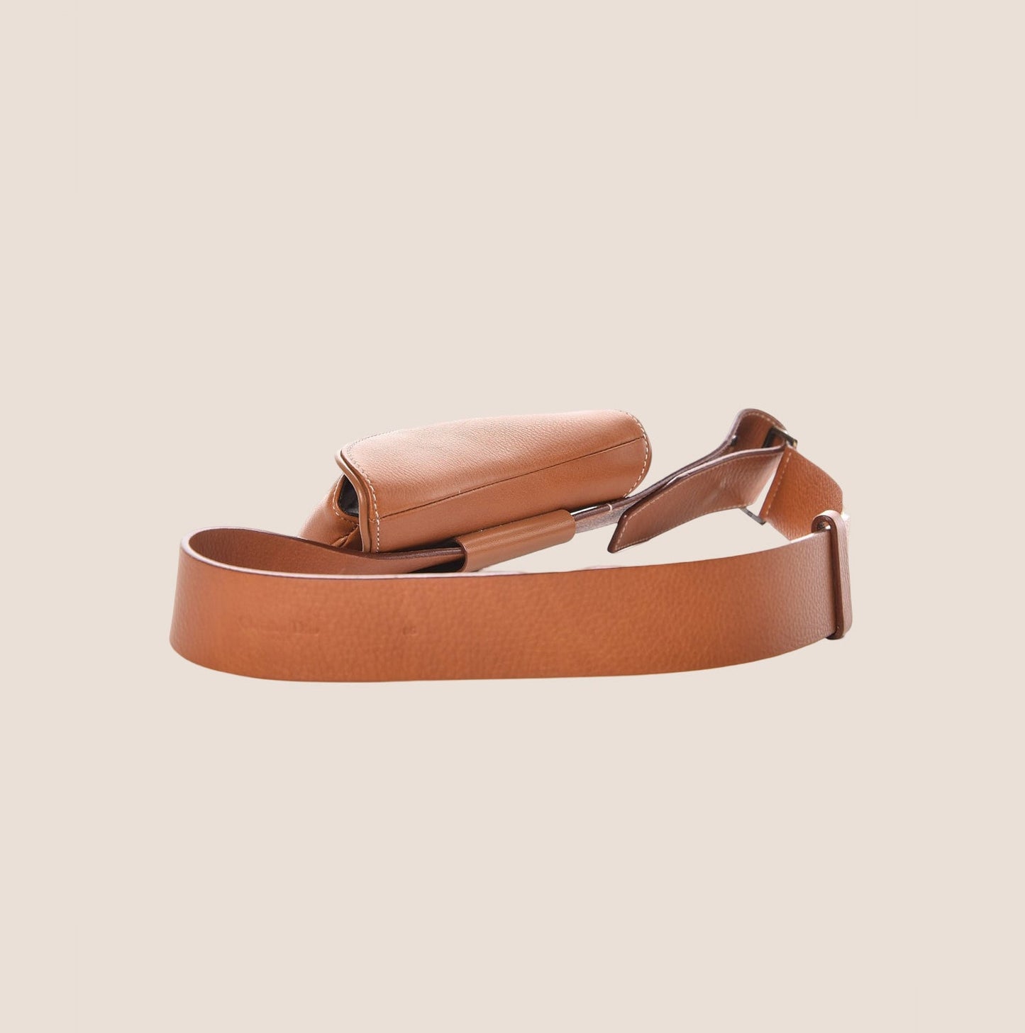 CHRISTIAN DIOR 2003 TAN SADDLE BELT BAG