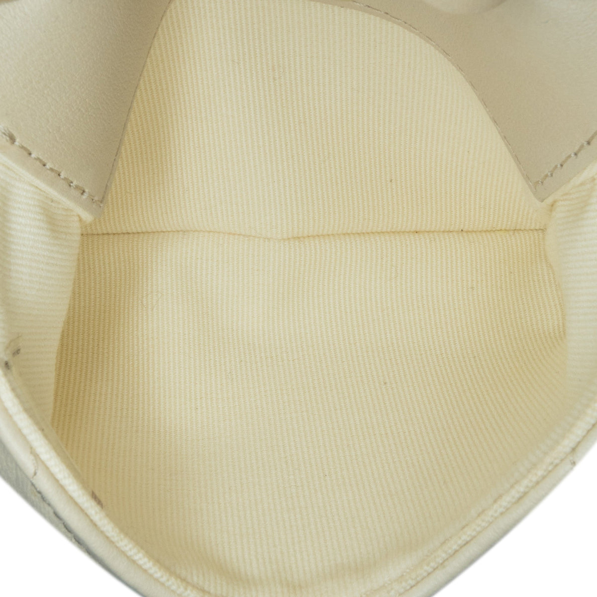 White Chanel Mini Chevron Lambskin Card Holder Chain Belt Bag