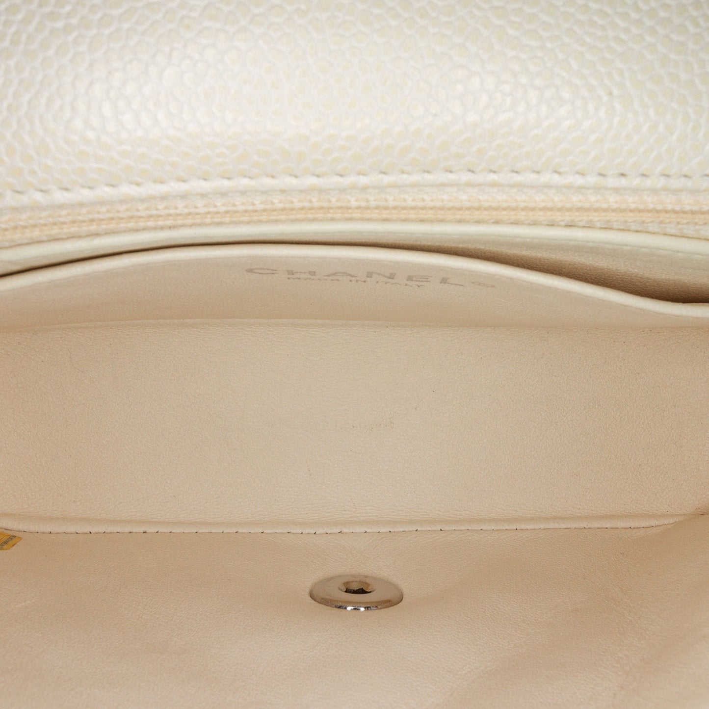 White Chanel Mini Rectangular Classic Caviar Single Flap Crossbody Bag