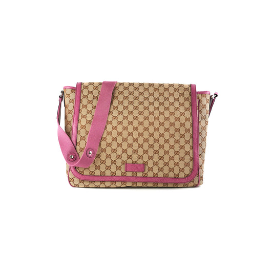 Gucci Baby Bag with Changemat Monogram Pink