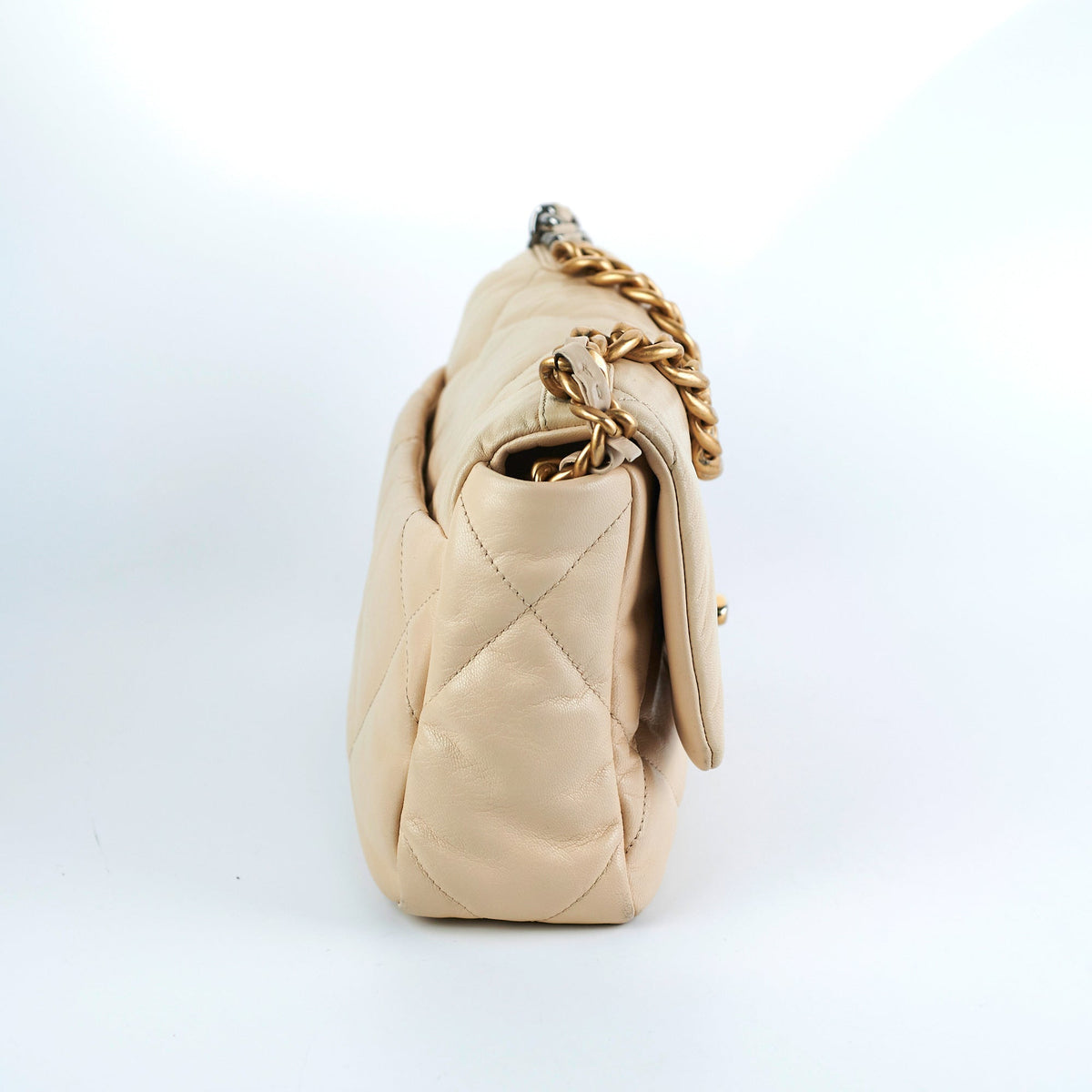 Chanel Small 19 Beige