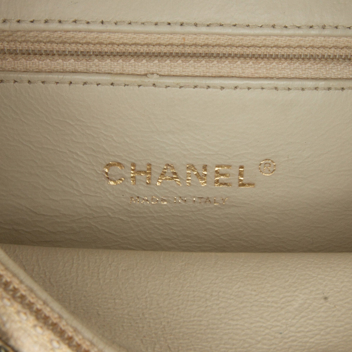 White Chanel Medium Caviar Filigree Vanity Case Satchel