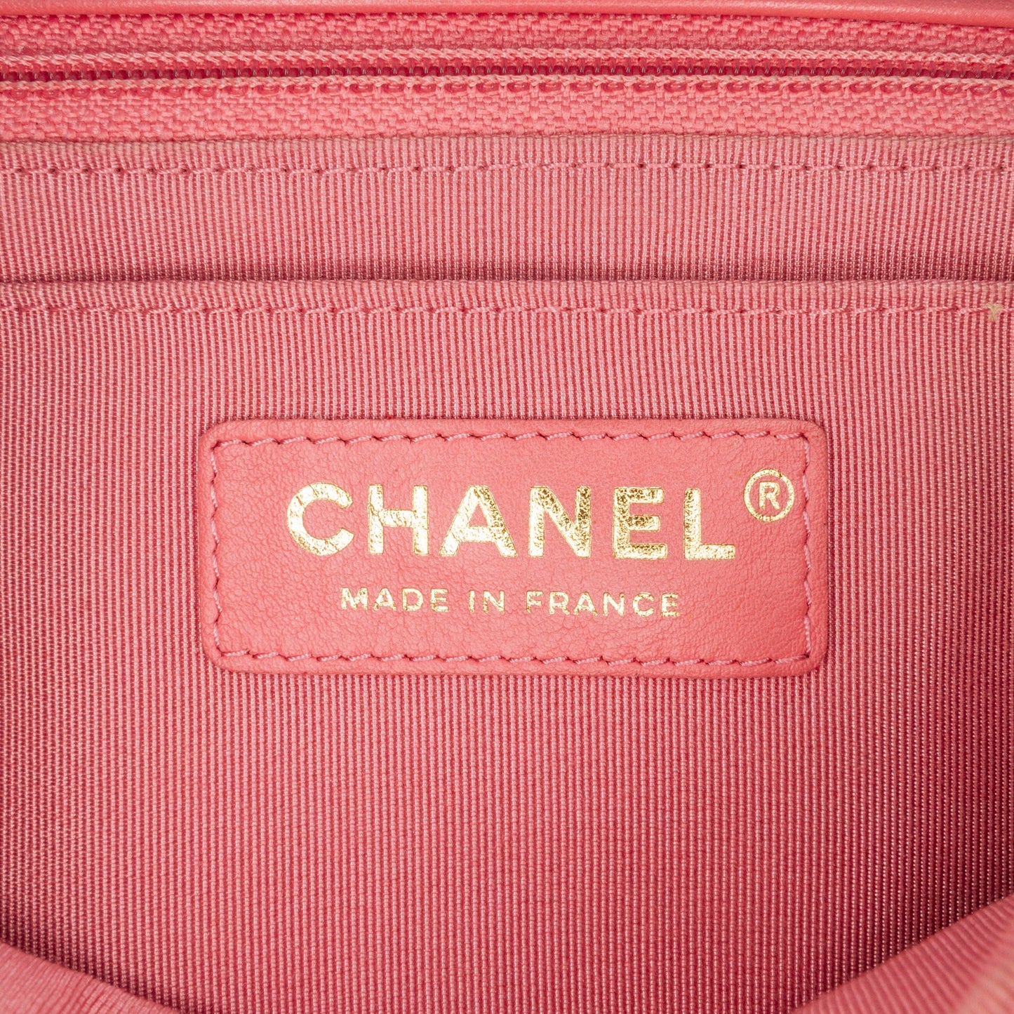 Pink Chanel Medium Chevron Lambskin Statement Flap Shoulder Bag
