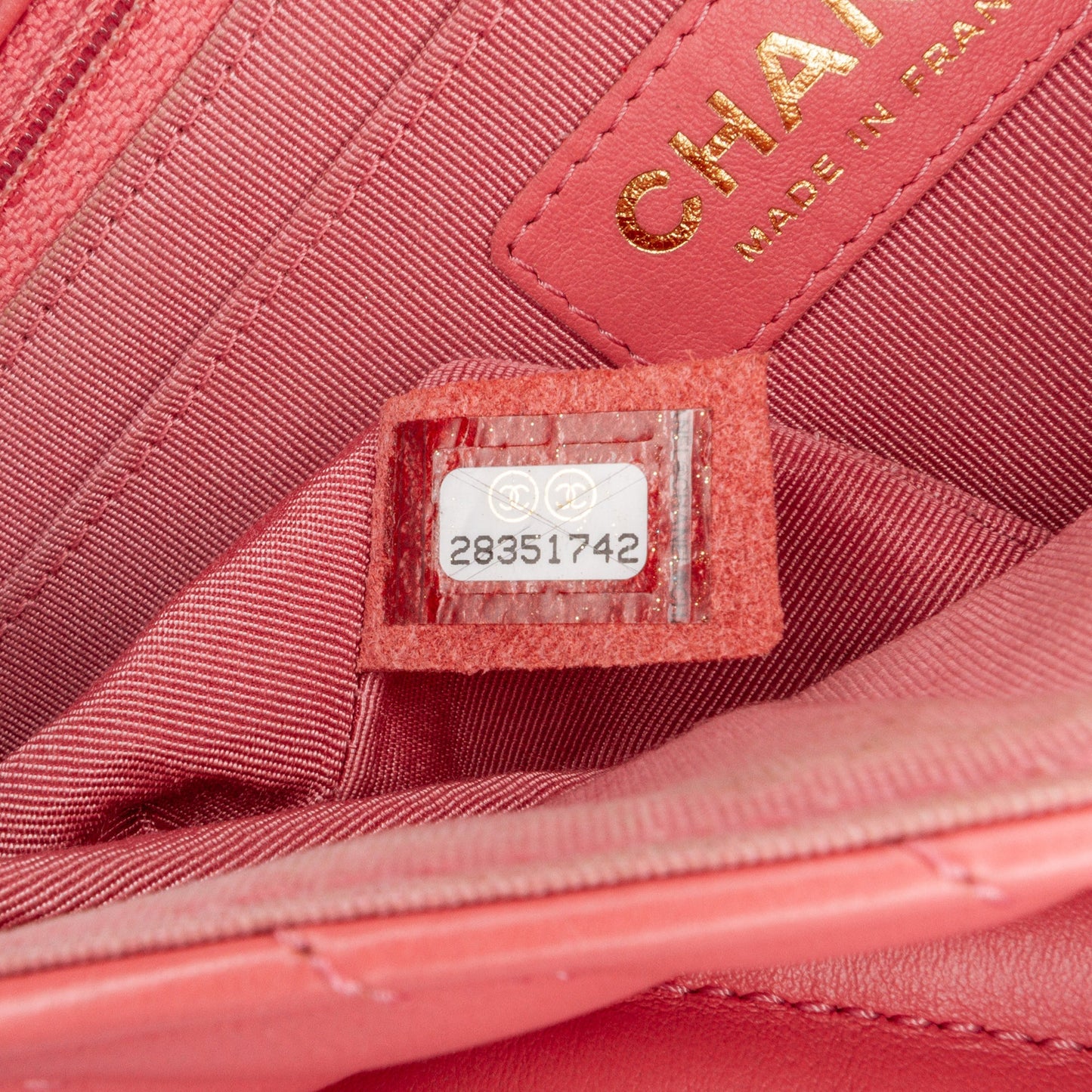 Pink Chanel Medium Chevron Lambskin Statement Flap Shoulder Bag