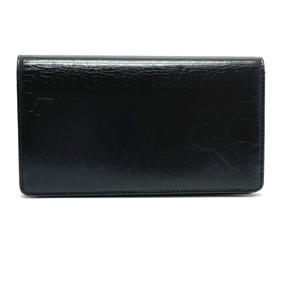 CHANEL Folded wallet A82184 leather black VOTEZ COCO Logo embossed vintage Women Used