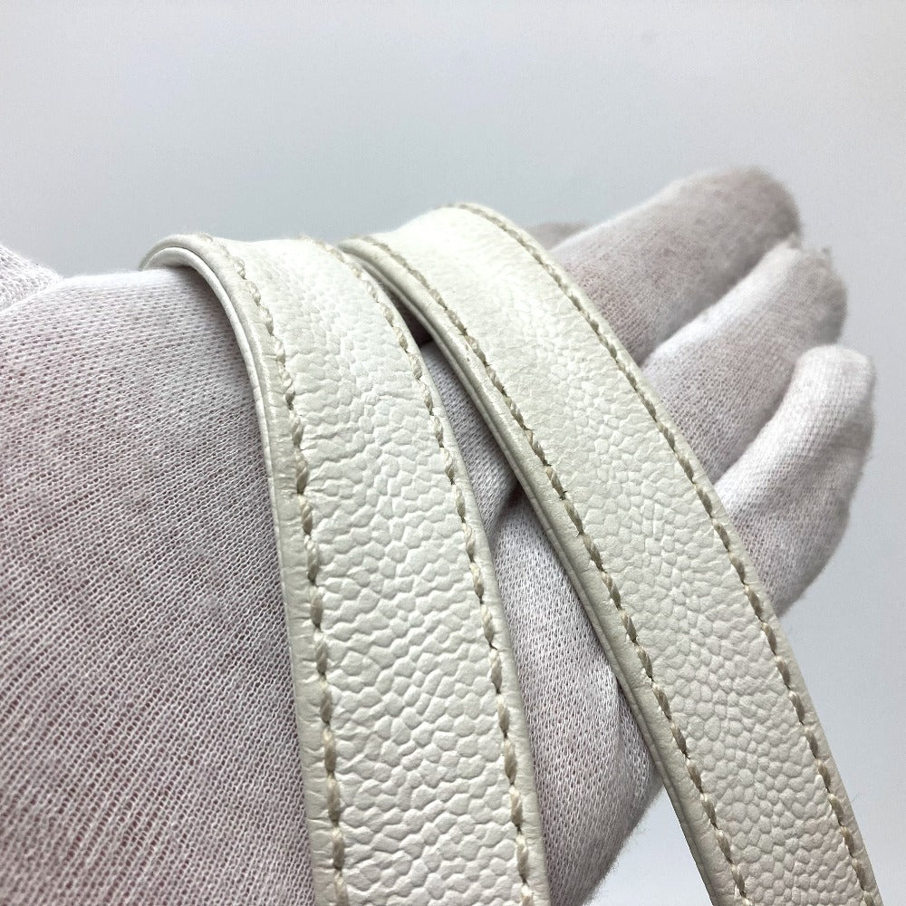 CHANEL Tote Bag Caviar skin white CC COCO Mark purse Women Used