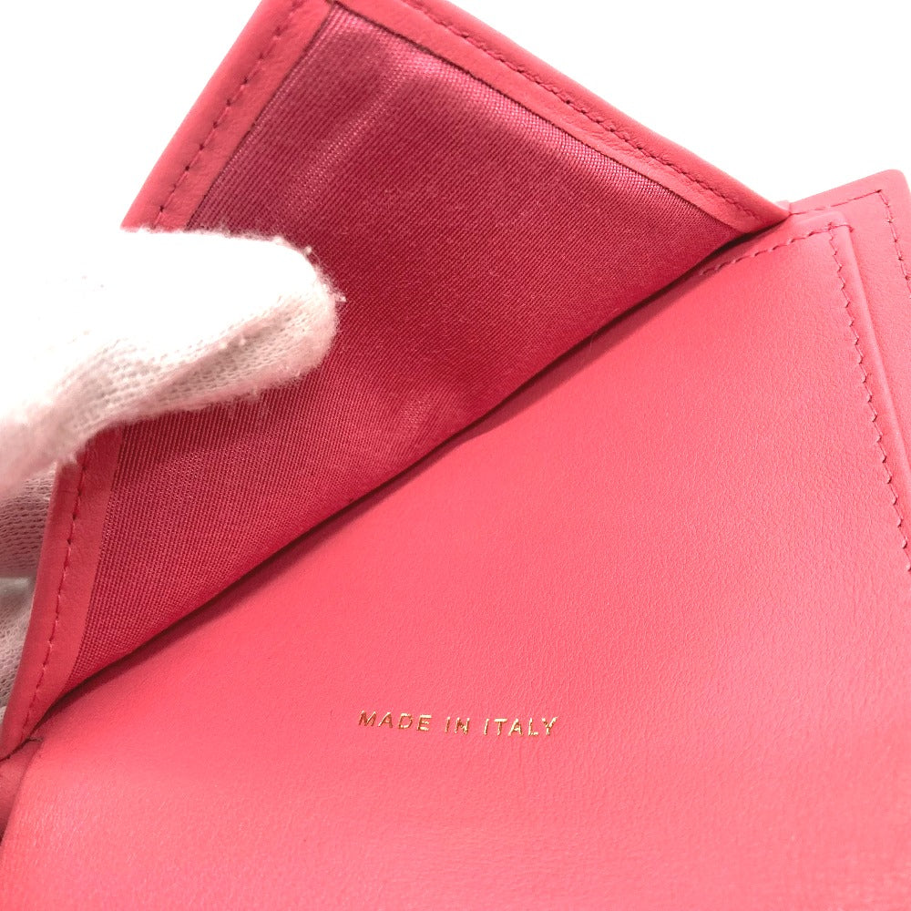 CHANEL Trifold wallet AP0375 Caviar skin Pink type CC filigree Matrasse Women Used