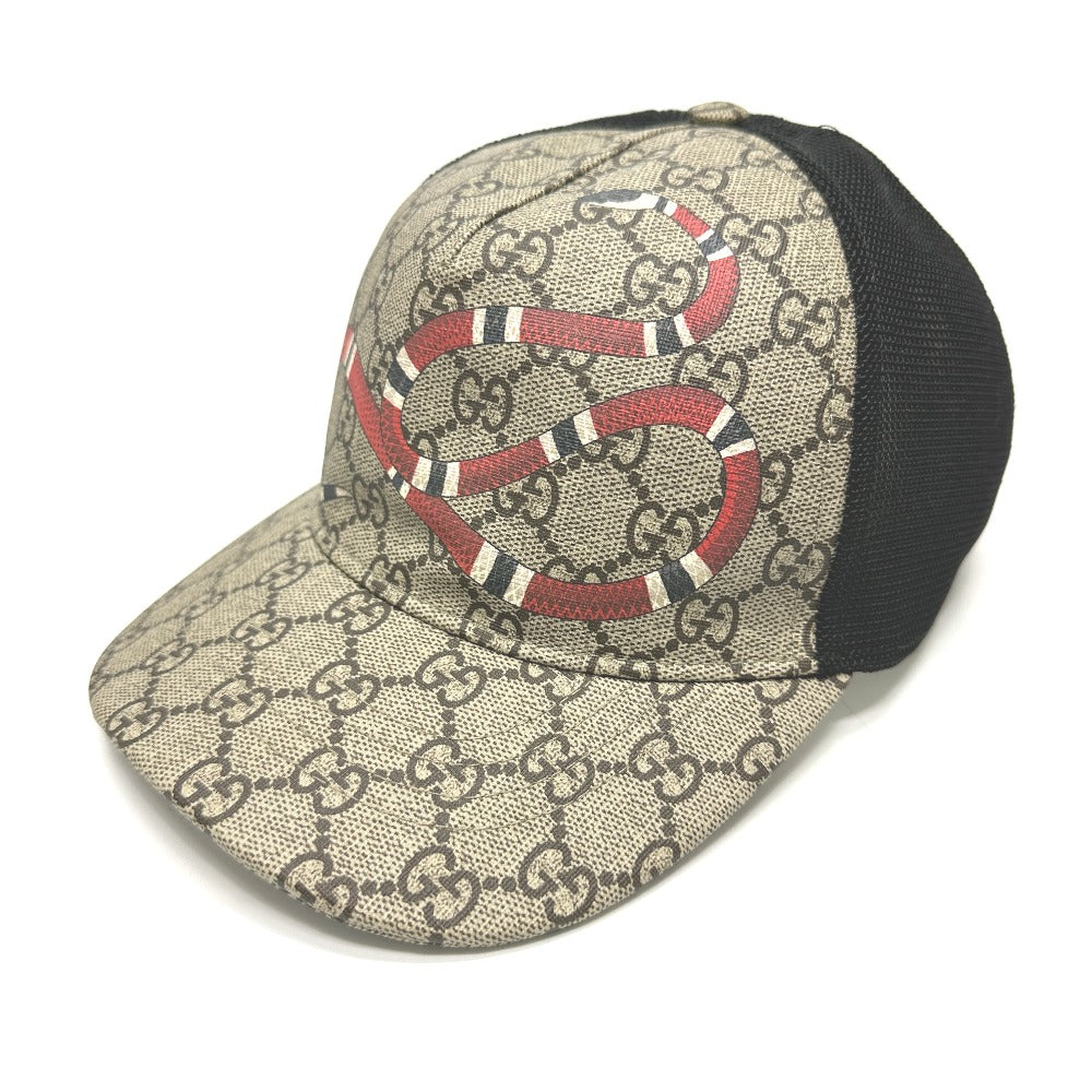 GUCCI cap 426887 GG Supreme Canvas beige Print GG mens 58 Secondhand