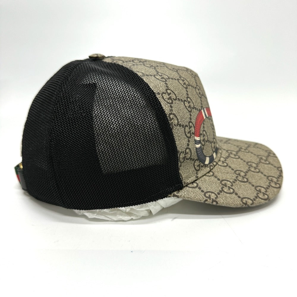 GUCCI cap 426887 GG Supreme Canvas beige Print GG mens 58 Secondhand