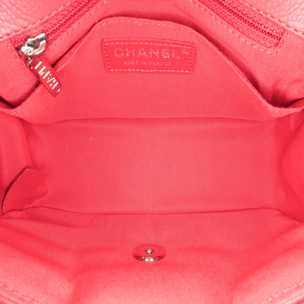 Red Chanel Mini Caviar Chevron Data Center Envelope Flap Bag