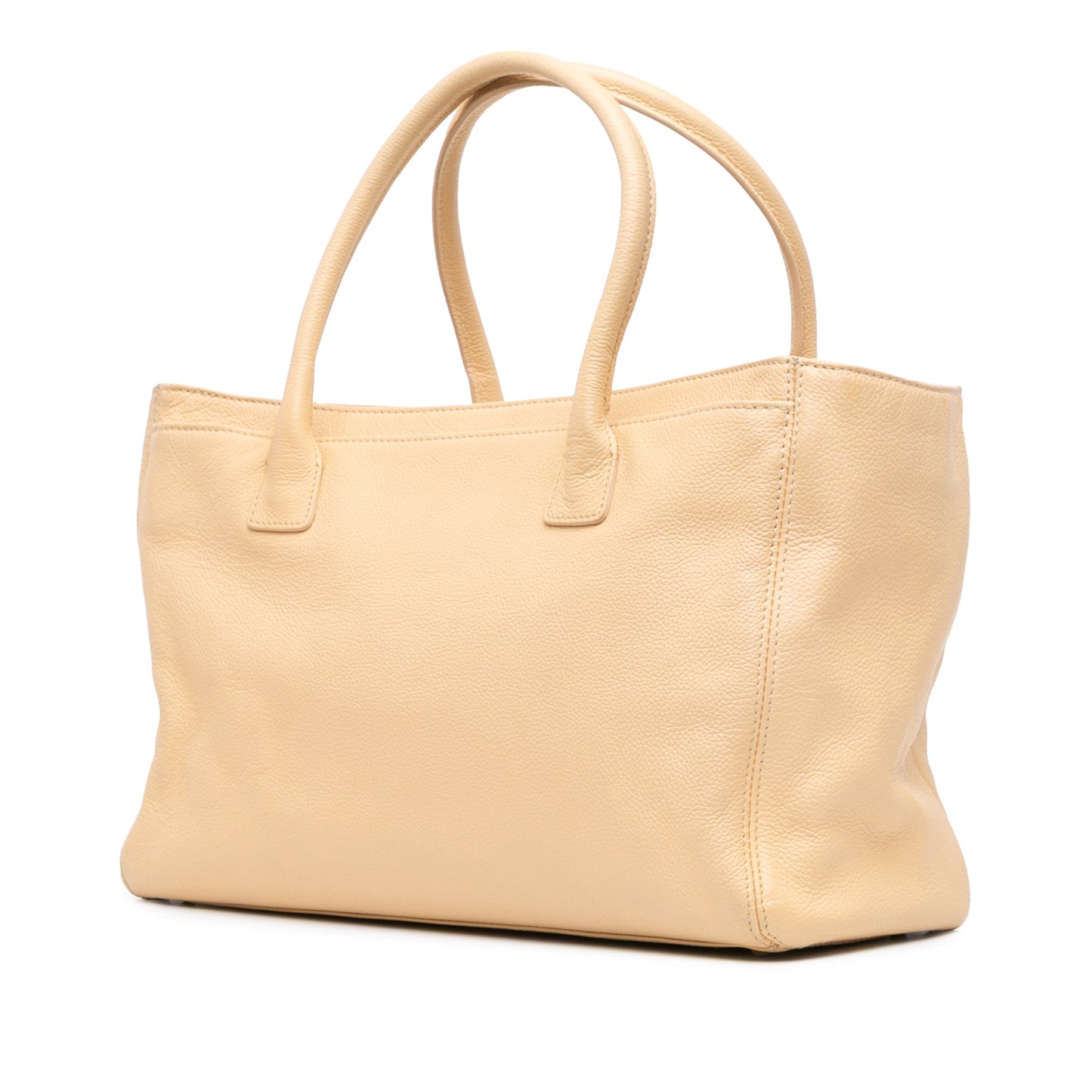 Tan Chanel Medium Executive Cerf Tote Satchel
