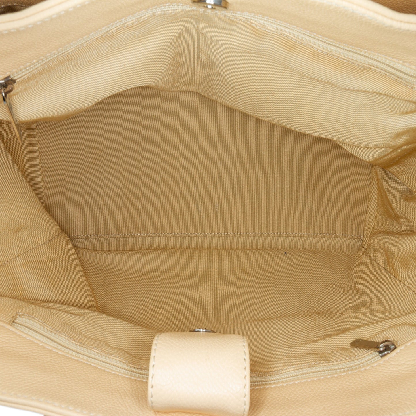 Tan Chanel Medium Executive Cerf Tote Satchel