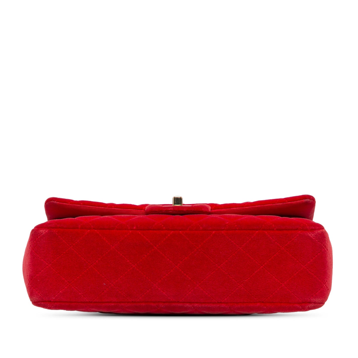Red Chanel Medium Classic Velvet Double Flap Shoulder Bag