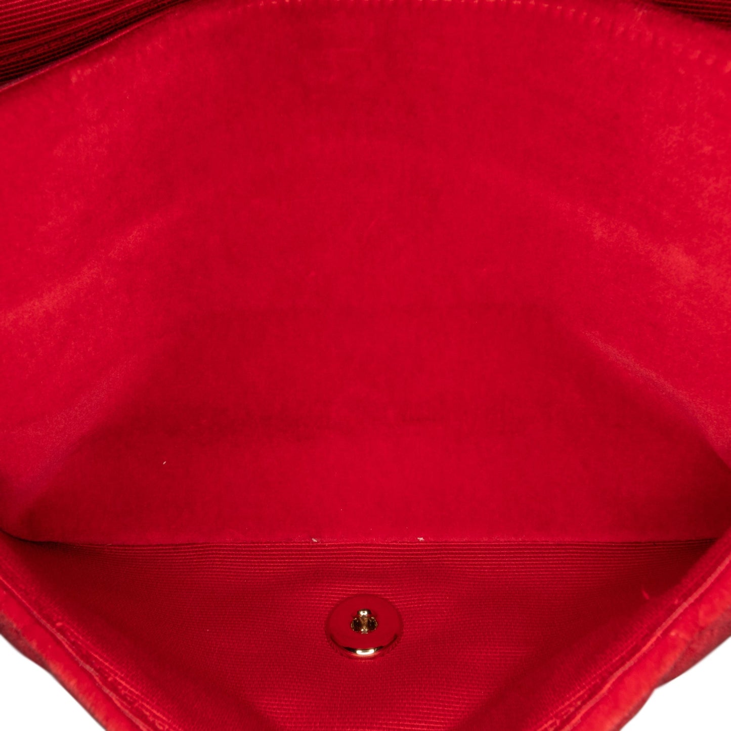 Red Chanel Medium Classic Velvet Double Flap Shoulder Bag