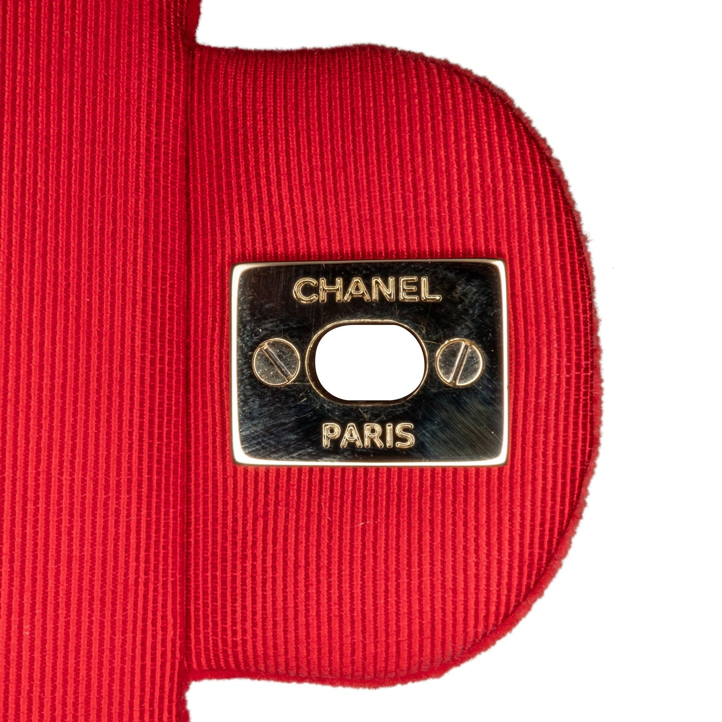 Red Chanel Medium Classic Velvet Double Flap Shoulder Bag