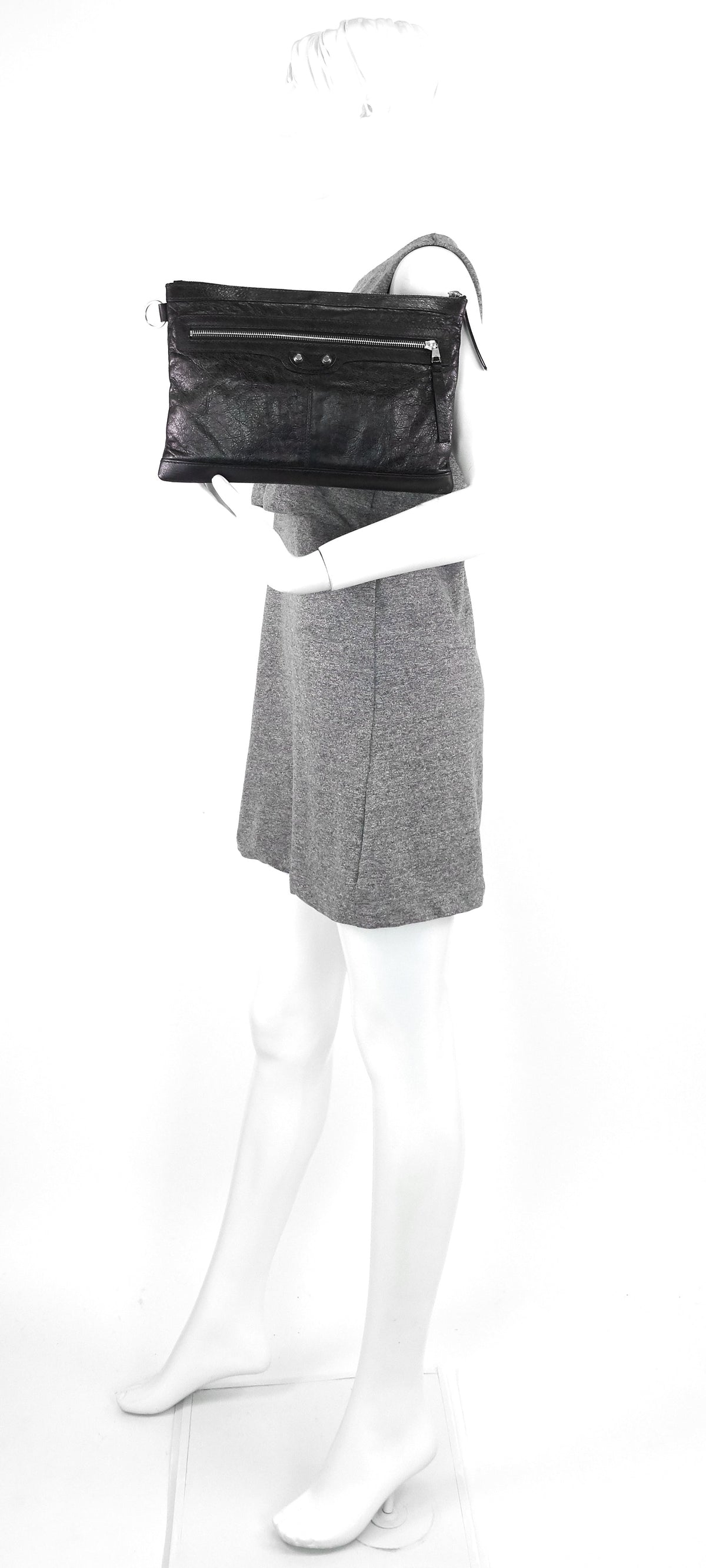 Classic City Medium Lambskin Clip Clutch Bag