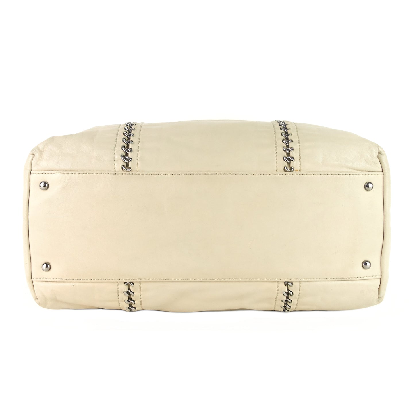 CHANEL Modern Chain Zip Leather Tote Bag