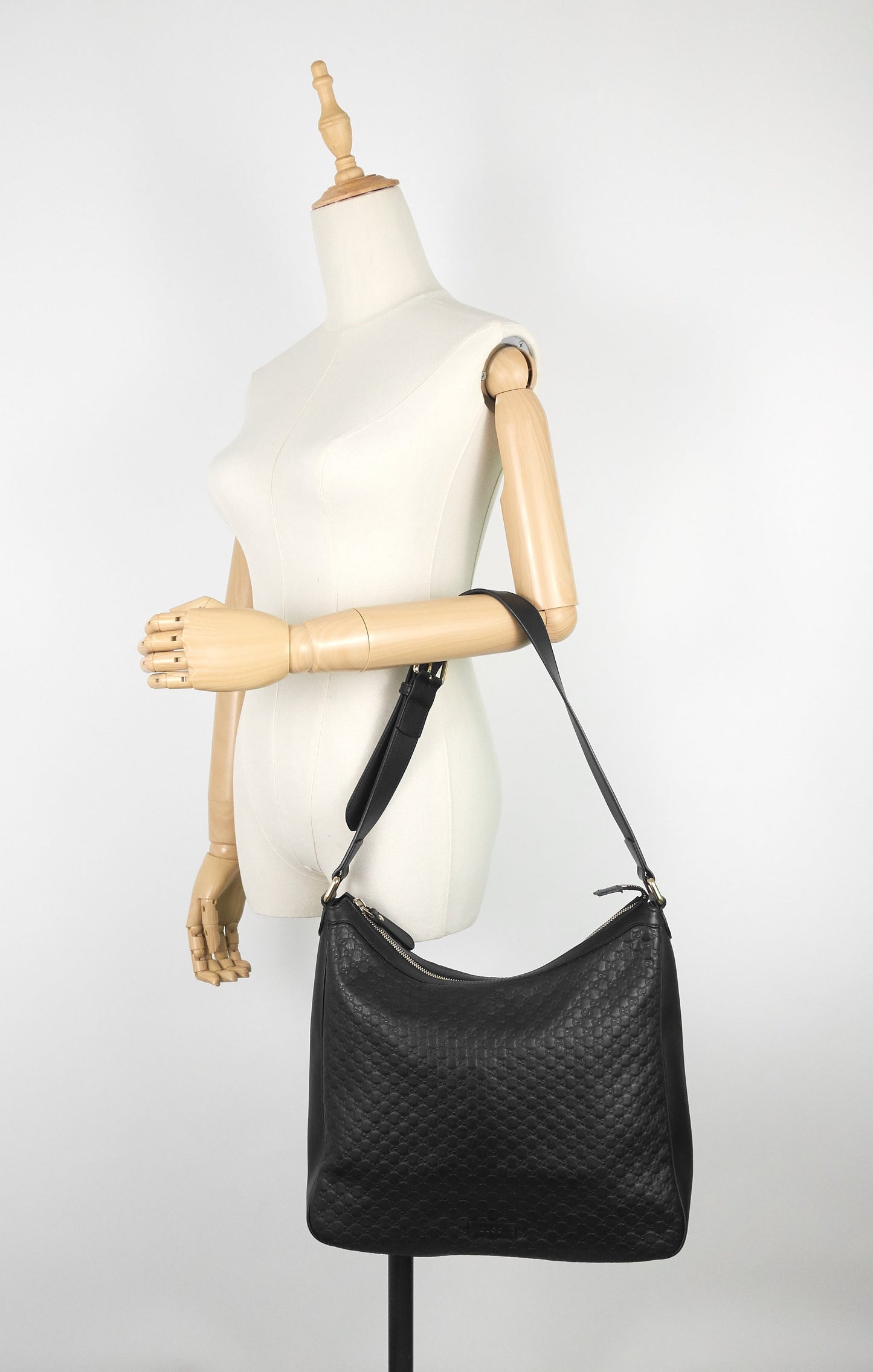 Microguccissima Leather Hobo Bag