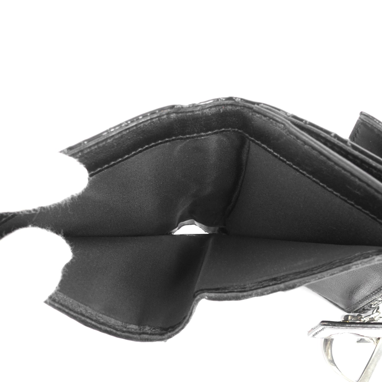 Patent Leather Cannage Quilted Wallet