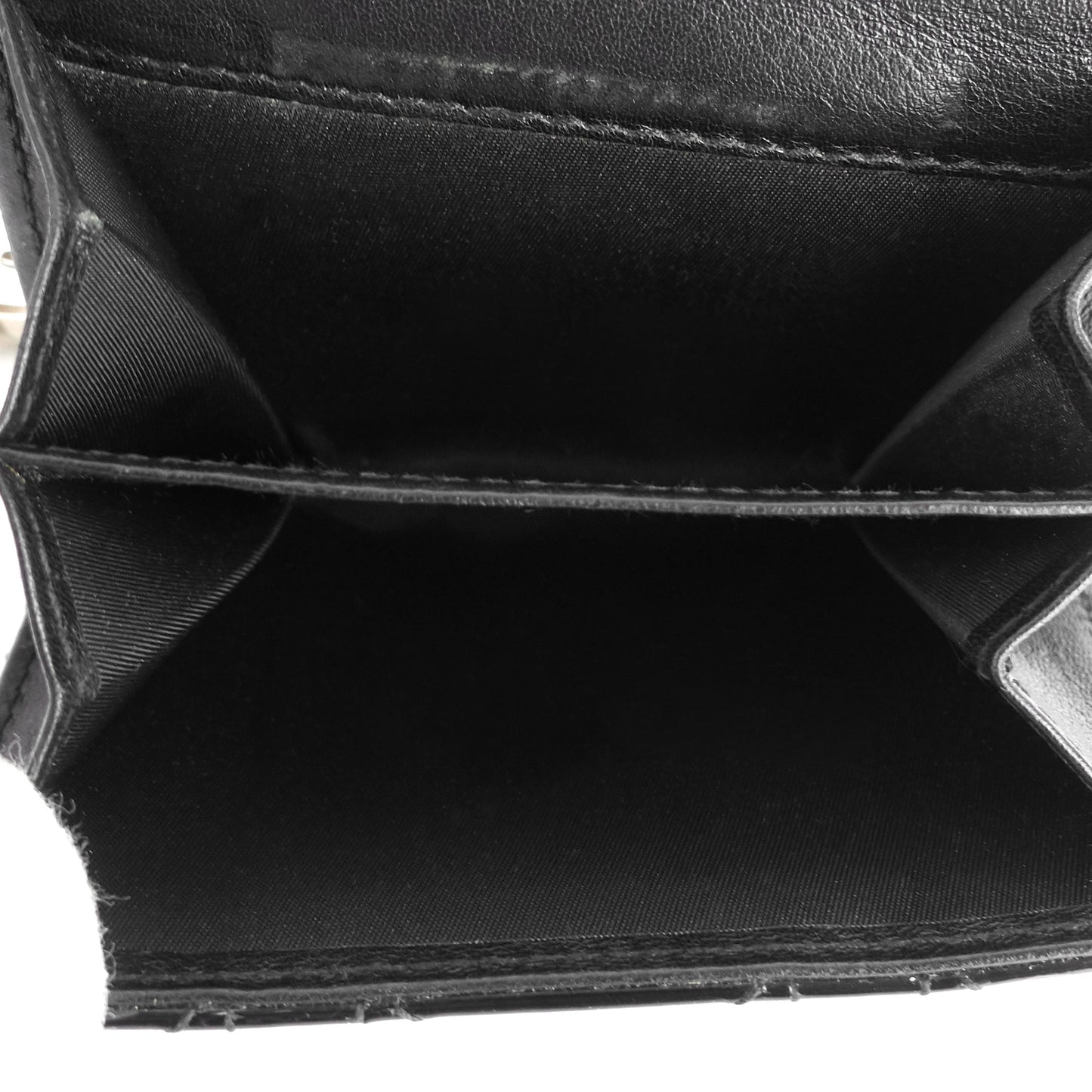Patent Leather Cannage Quilted Wallet