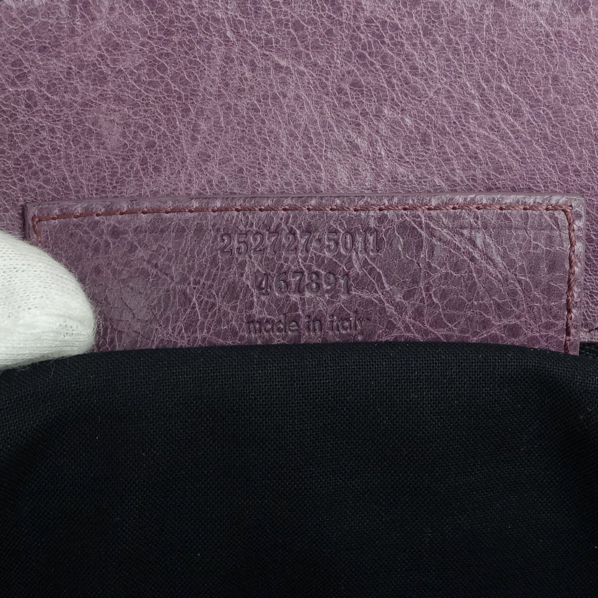 Giant Stitch Agneau Leather Bag