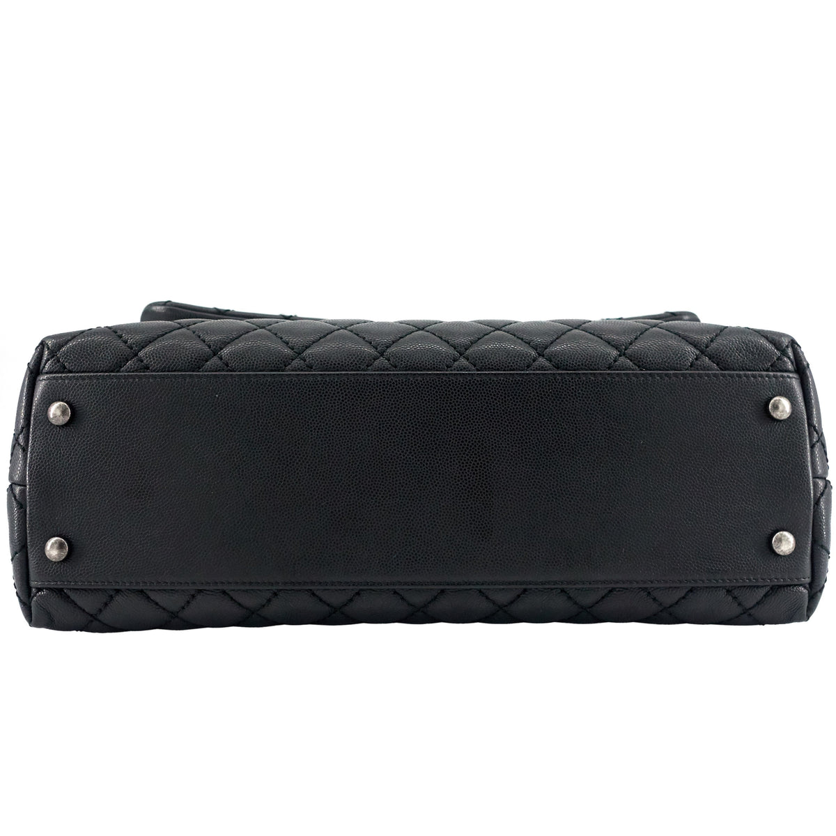 Top Quality Chanel Coco Top Handle Medium Caviar Leather Bag