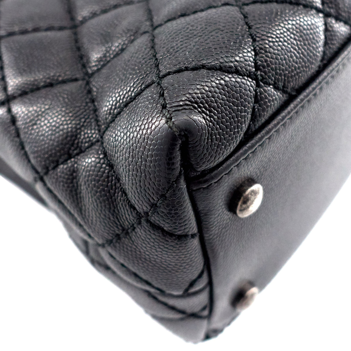 Top Quality Chanel Coco Top Handle Medium Caviar Leather Bag