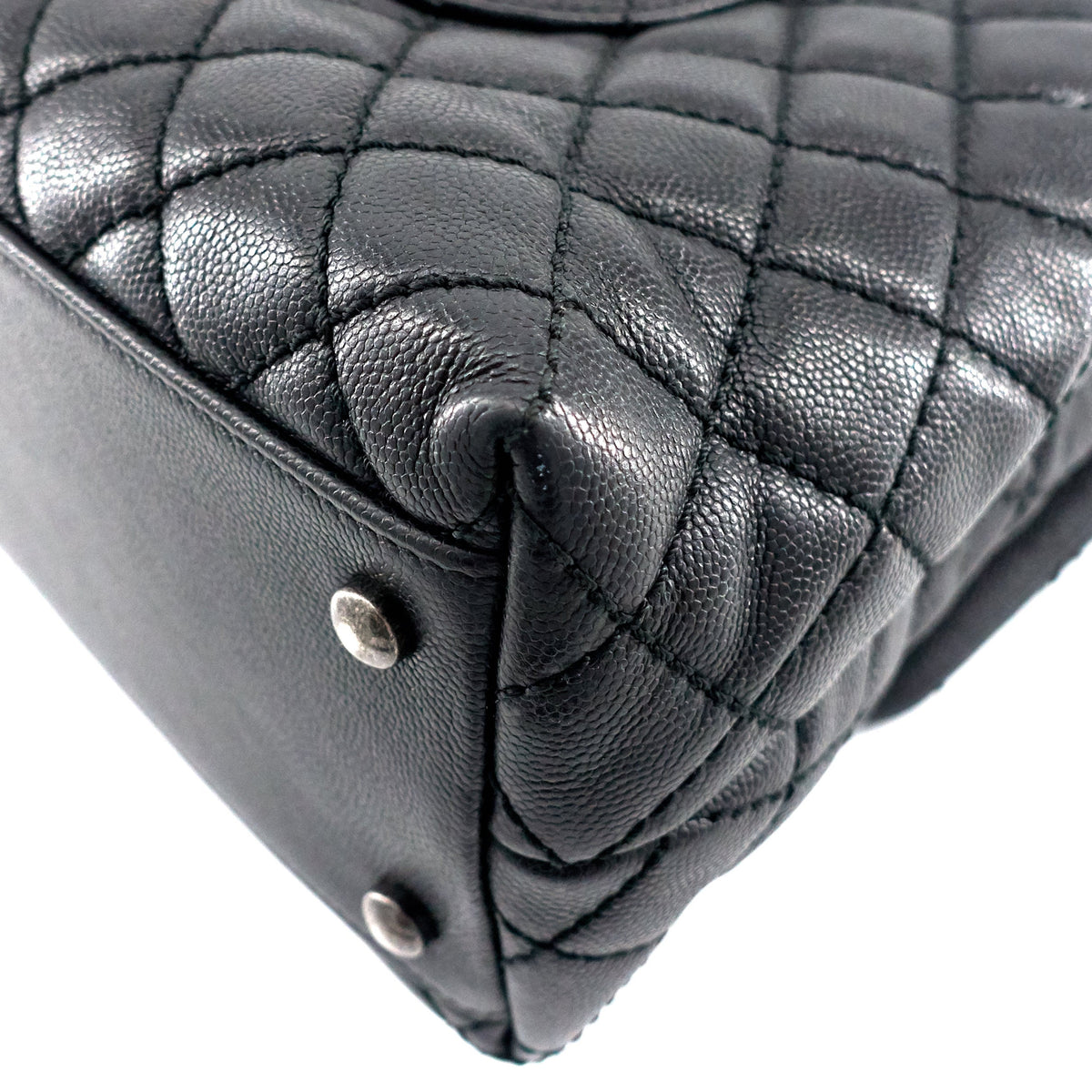 Top Quality Chanel Coco Top Handle Medium Caviar Leather Bag