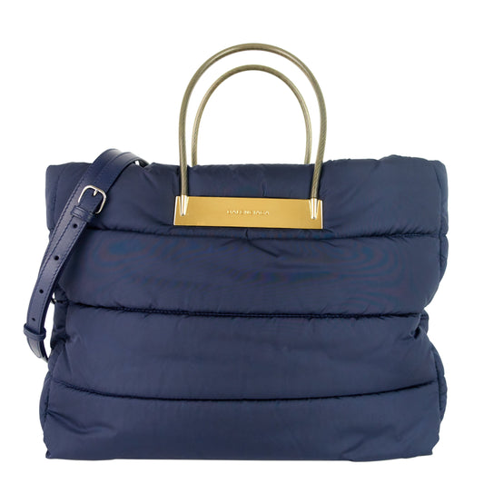 Cable Nylon Puffer Tote Bag