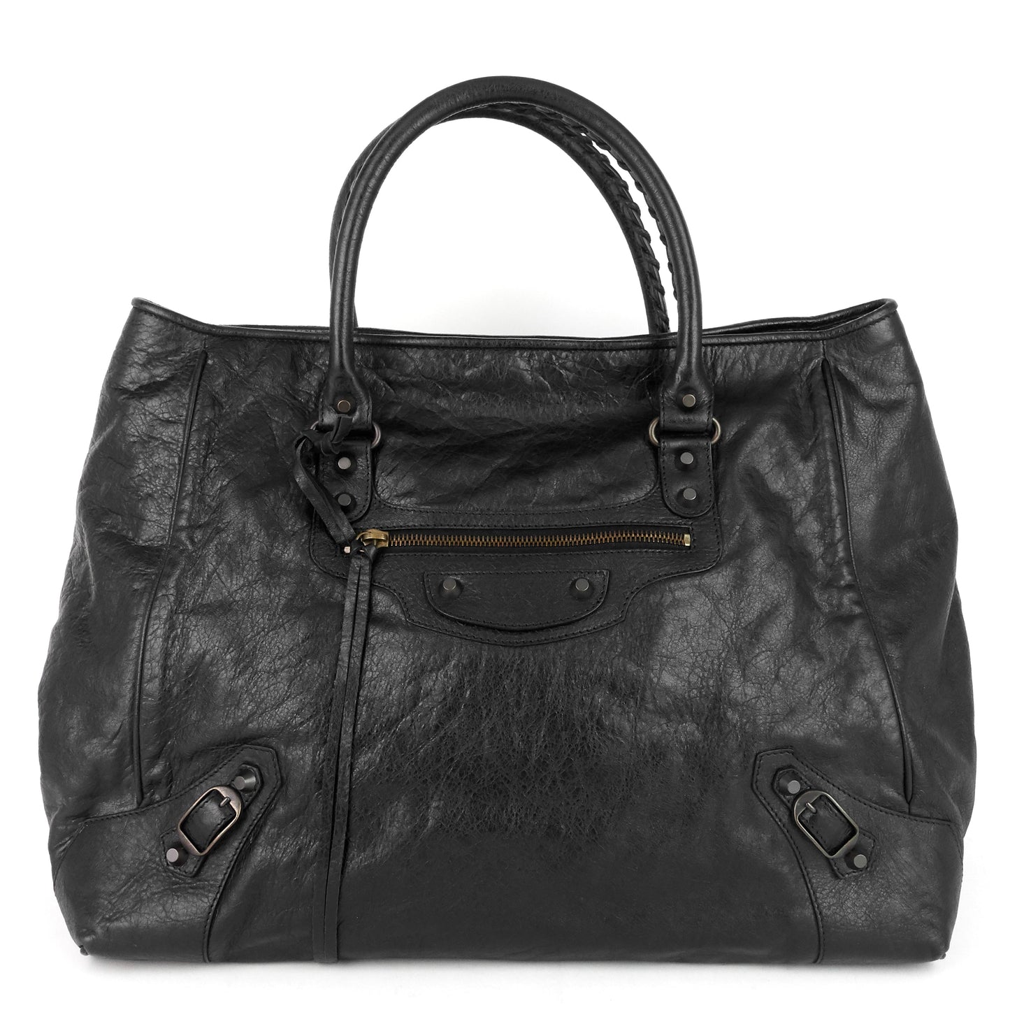 Sunday Large Lambskin Leather Tote Bag