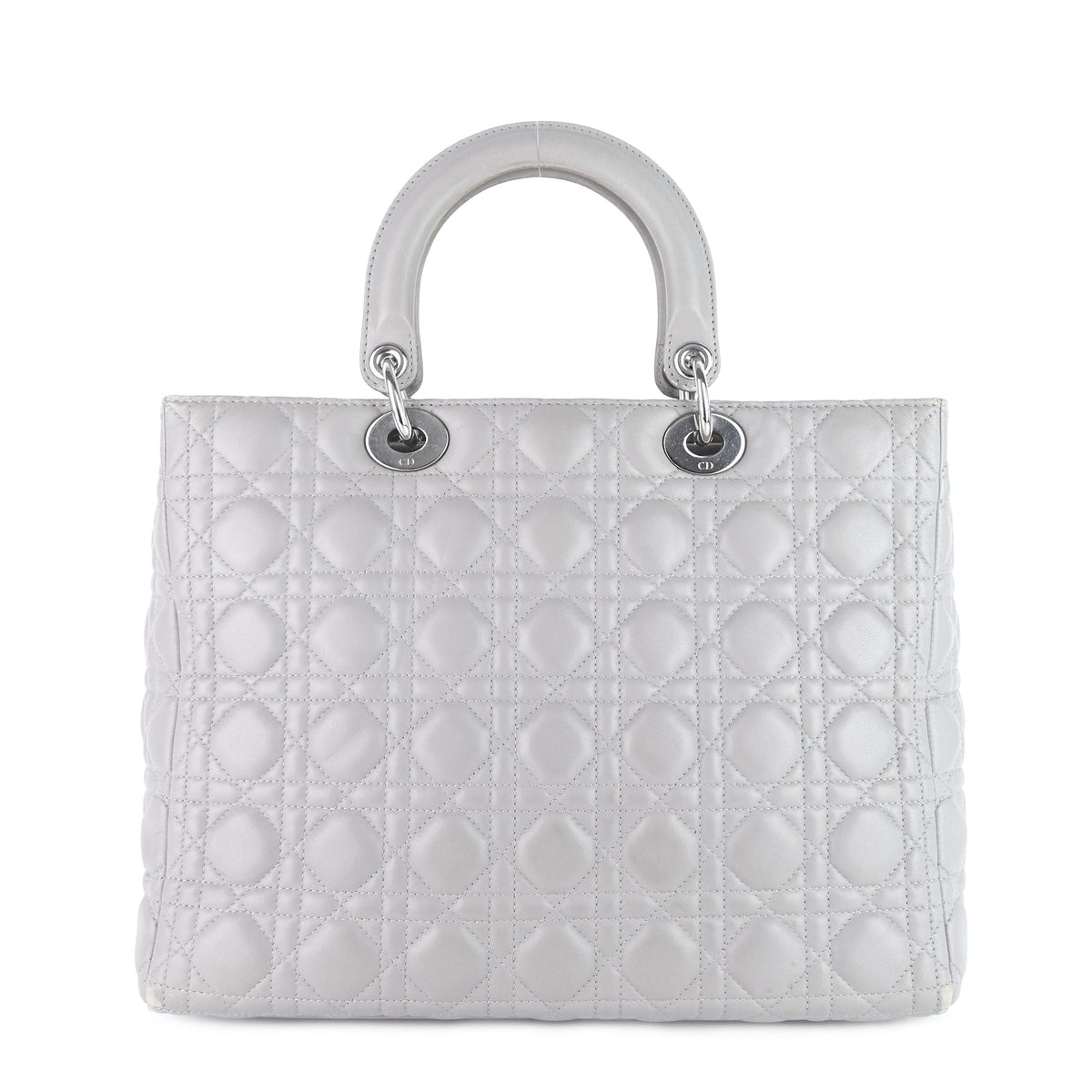 DIOR Lady Dior Large Lambskin Leather Bag