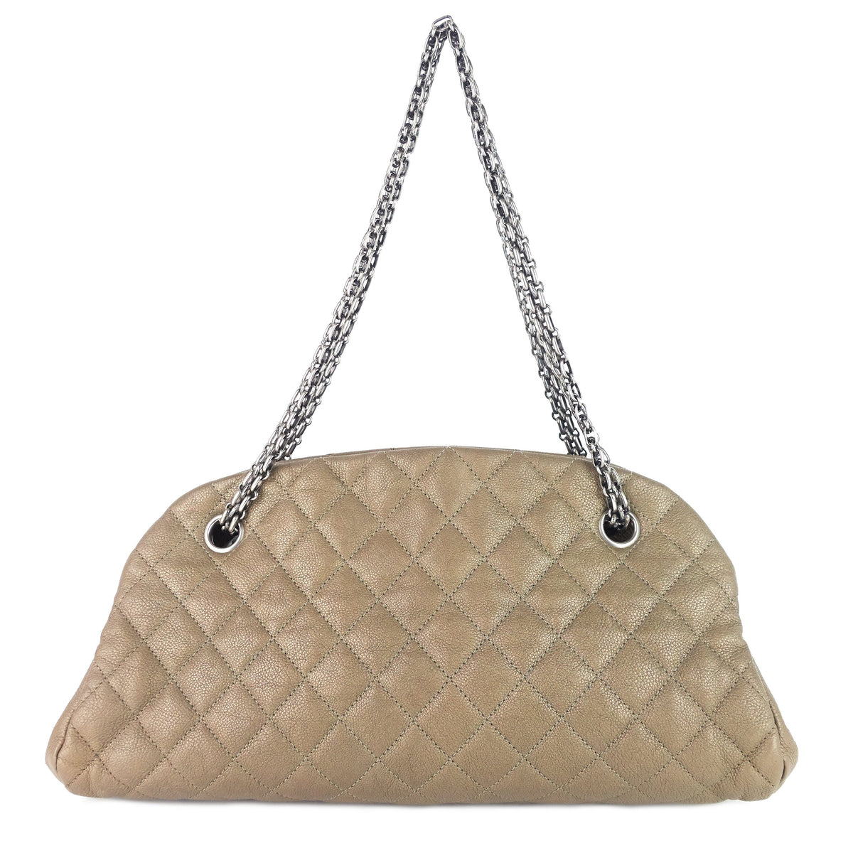 CHANEL Just Mademoiselle Medium Caviar Leather Bowler Bag