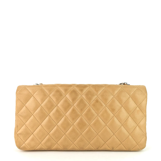 CHANEL East West Quilted Lambskin Flap Bag