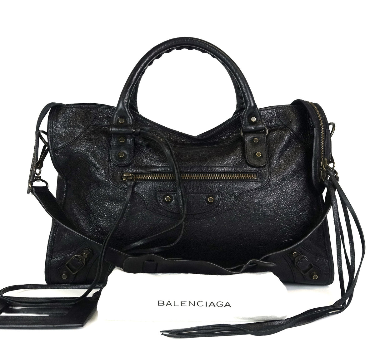 Classic Agneau Leather City Bag