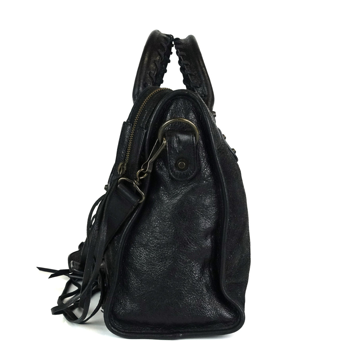 Classic Agneau Leather City Bag