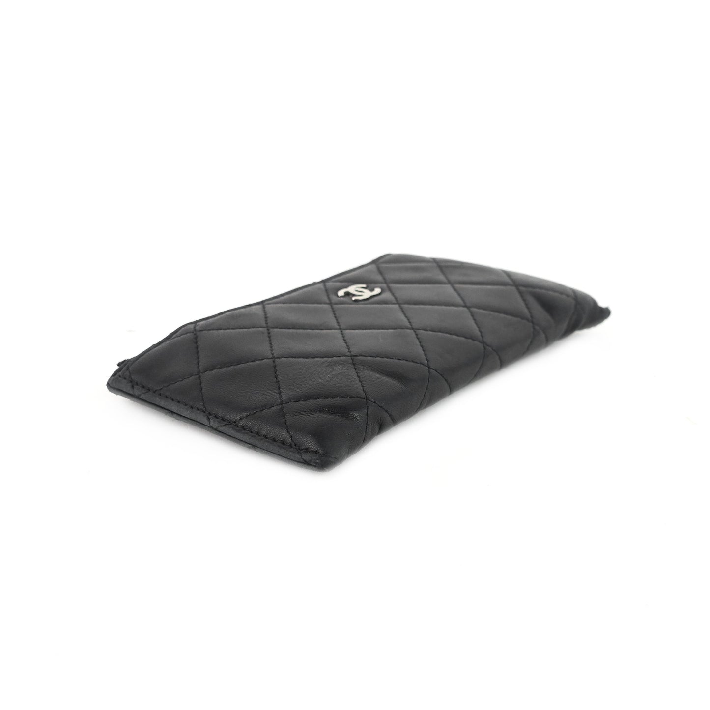 CHANEL Classic Zip Lambskin Leather Pouch