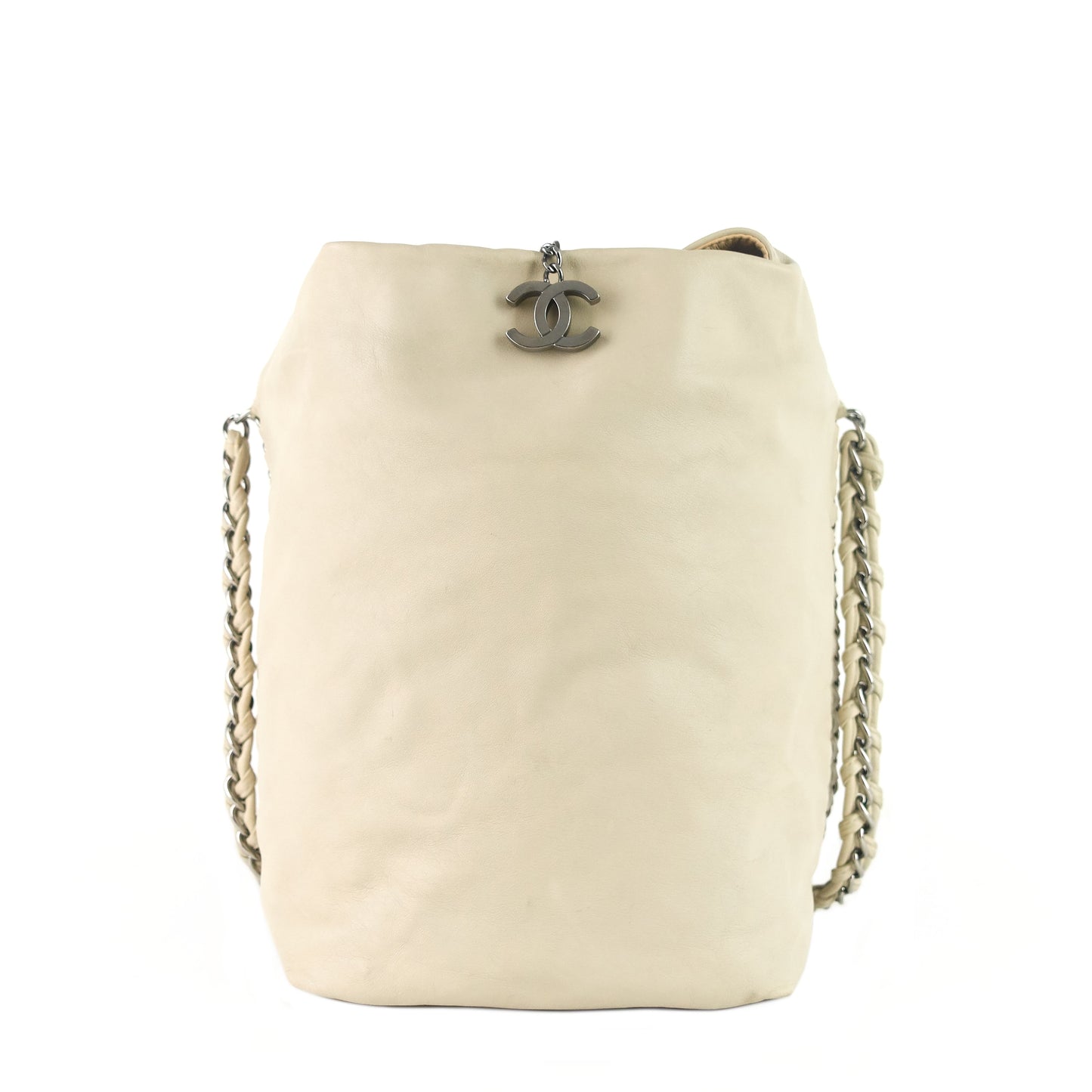 CHANEL Modern Chain Zip Leather Tote Bag