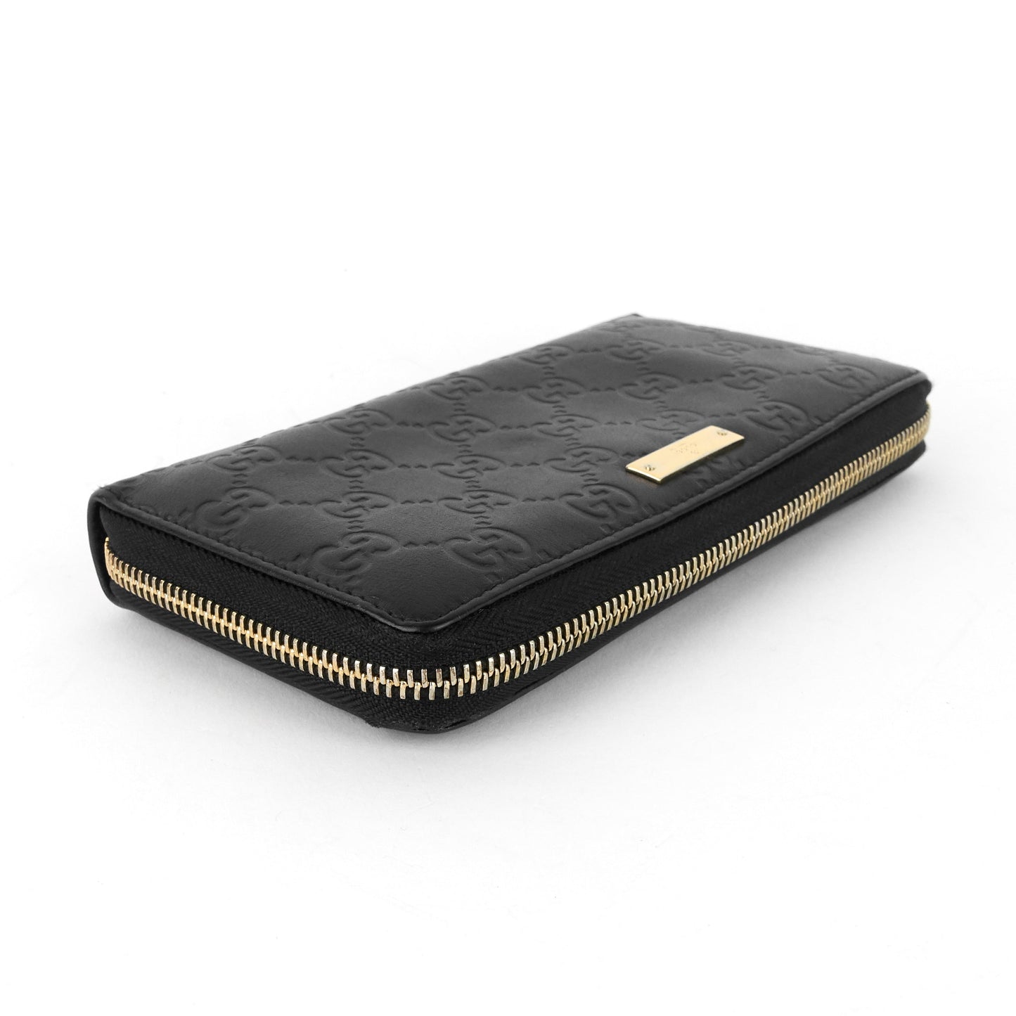 Zip Around Continental Guccissima Leather Wallet