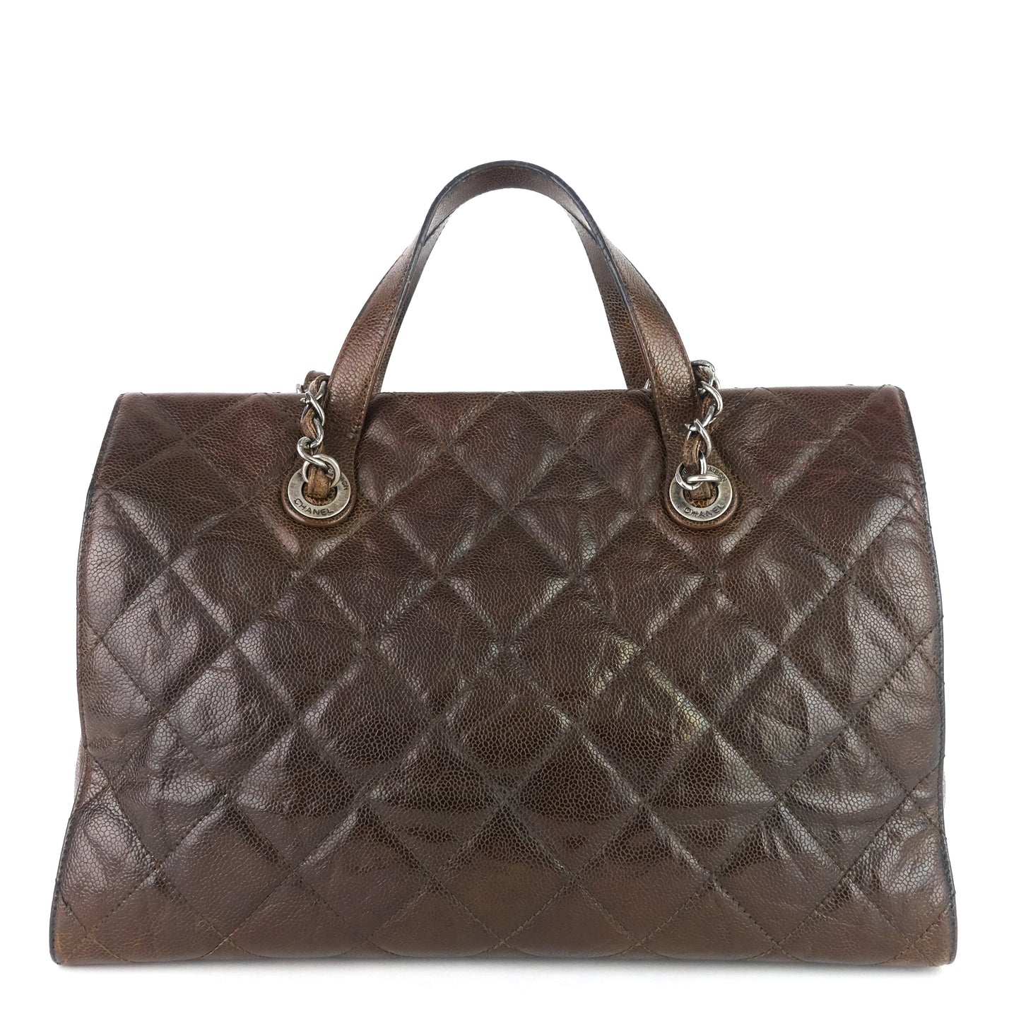 CHANEL CC Crave Glazed Caviar Tote Bag