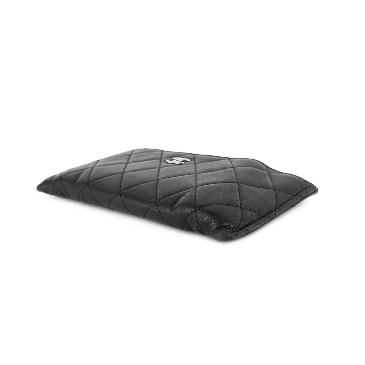 CHANEL Classic Zip Lambskin Leather Pouch