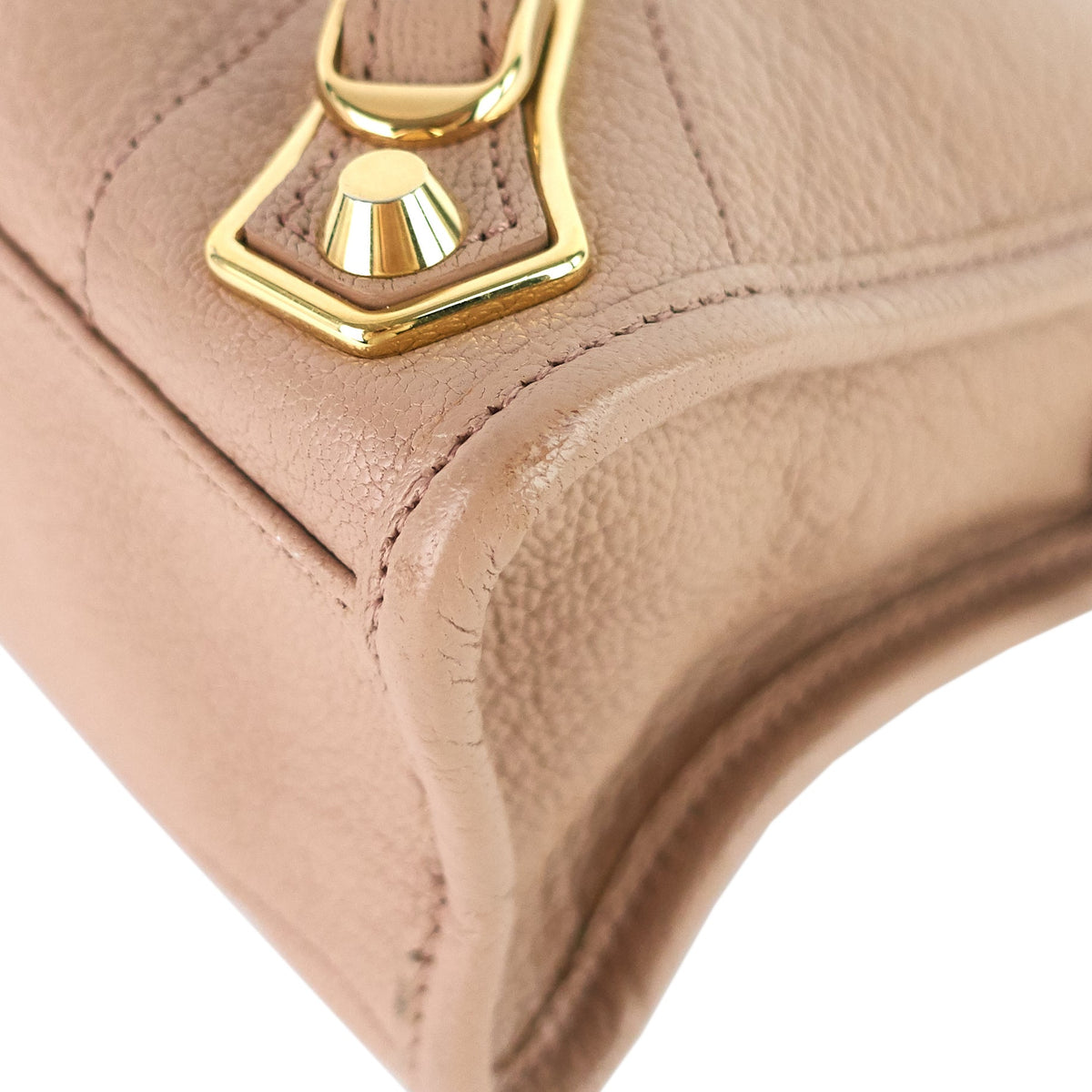 City Mini Metallic Edge Leather Bag