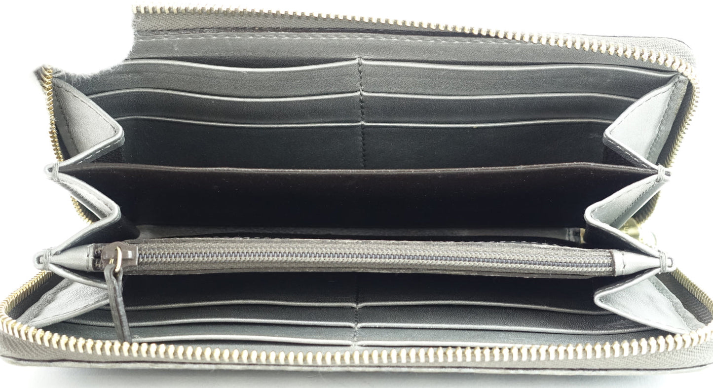 Zip Around Microguccissima Leather Wallet