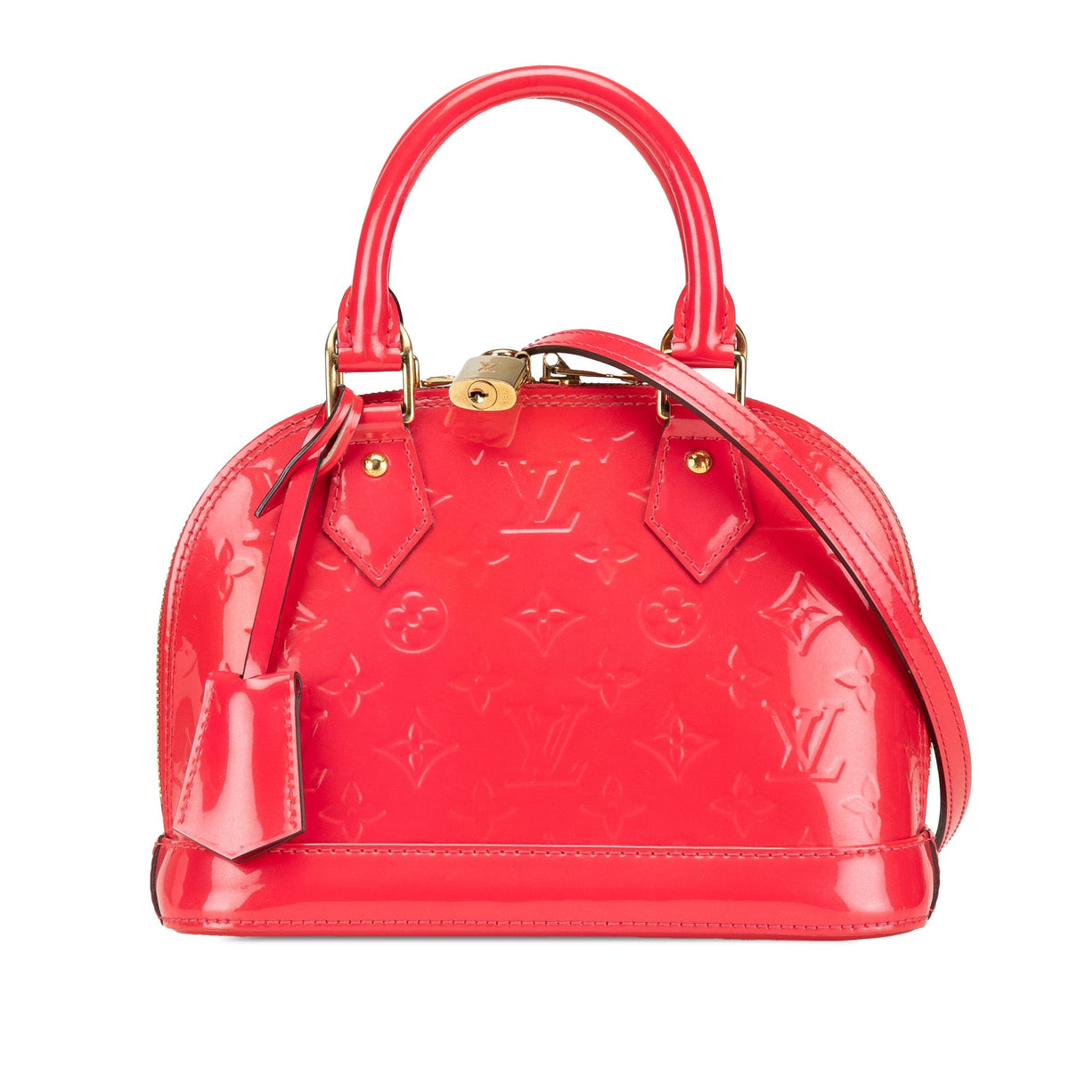 Pink Louis Vuitton Monogram Vernis Alma BB Satchel