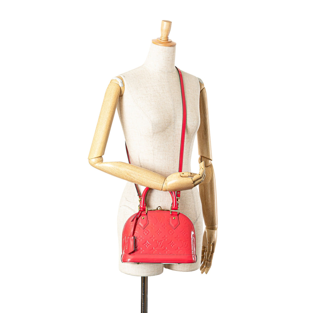 Pink Louis Vuitton Monogram Vernis Alma BB Satchel