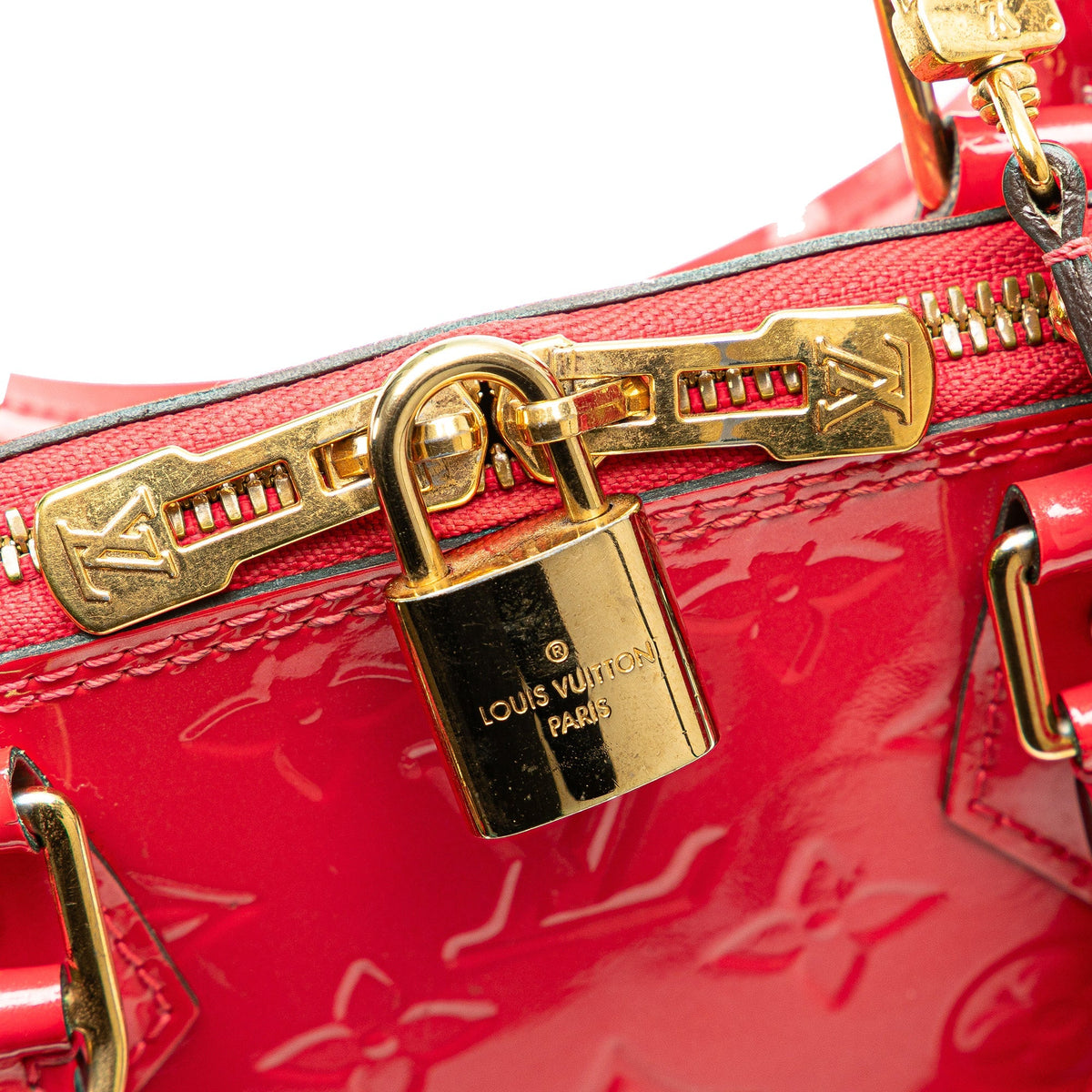 Pink Louis Vuitton Monogram Vernis Alma BB Satchel