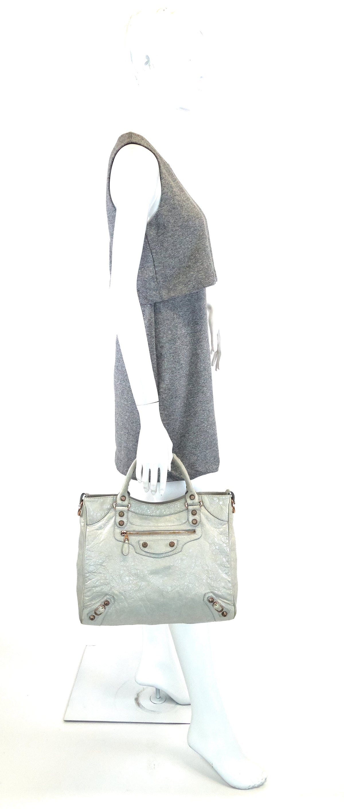 Velo Giant Studs Leather Handbag